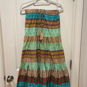 Multicolor Zara Maxi Skirt